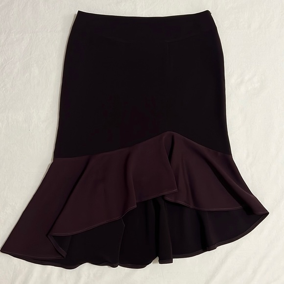 Asymmetrical High Low Deep Purple Skirt - Picture 1 of 2